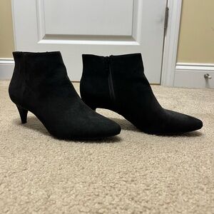 Black Suede Zipper Booties - Excellent Condition - Worn Once